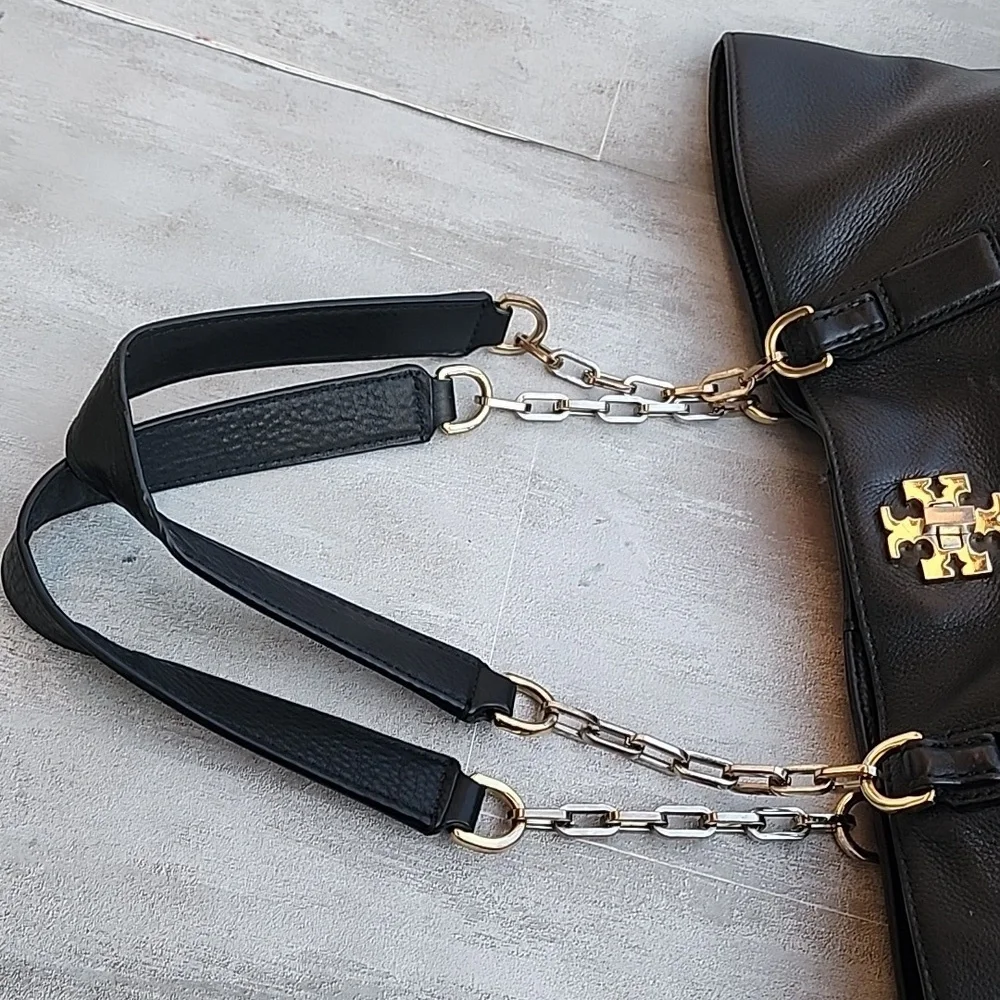 Tory Burch  Mercer Shiraz Leather Tote Handbag